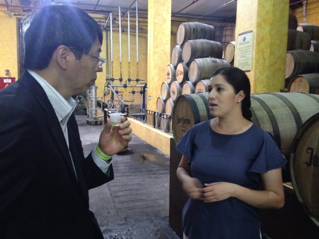 Visita a la destlería tequilera